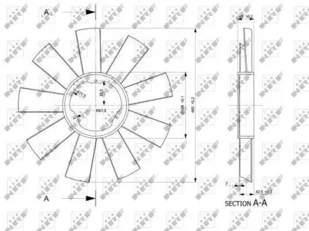 Крильчатка вентилятора NRF 49812