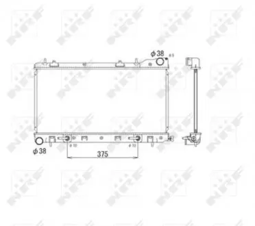 Радиатор охлаждения Subaru Forester 2.0 S 98-02 NRF 53596