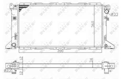 Радиатор охлаждения Ford Transit 2.0 94-00 NRF 59013 (фото 1)