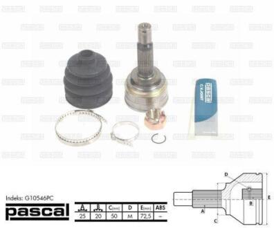 Шарнір привідного валу PASCAL G10546PC