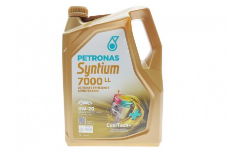 Масло 0W20 SYNTIUM 7000 LL (5L) (BMW LL-17 FE+) (API SP) (ILSAC GF-6A/ACEA C6) PETRONAS 70719M12EU