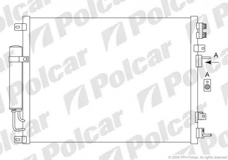 Радиаторы кондиционера Polcar 2431K8C1 (фото 1)