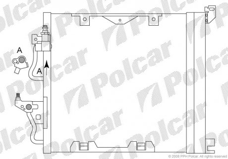 Радиаторы кондиционера Polcar 5509K8C4S (фото 1)