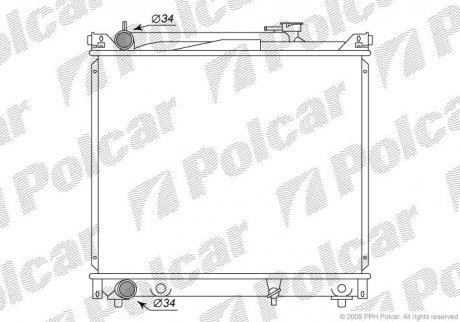 Радіатори охолодження Polcar 7424083K (фото 1)