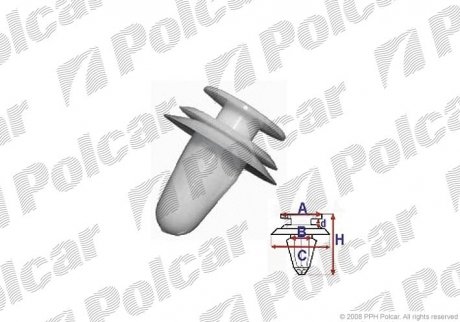 Пистон дверной карты Polcar RXB14269