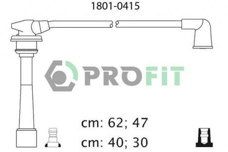 Комплект кабелів високовольтних PROFIT 1801-0415