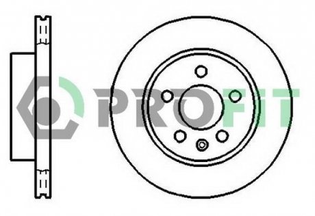Диск гальмівний PROFIT 5010-0860 (фото 1)