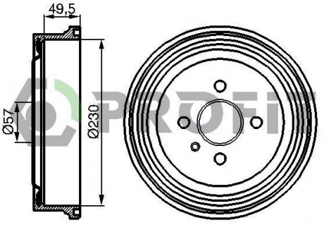 Барабан гальмівний PROFIT 5020-0062