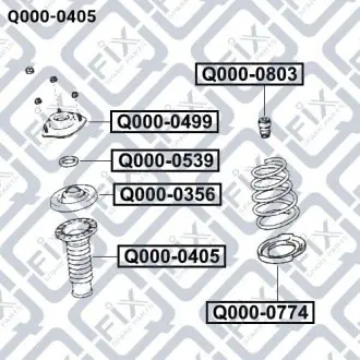 Пильовик переднього амортизатора Q-fix Q0000405