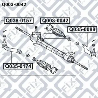 Пильовик рульової рейки Q-fix Q0030042