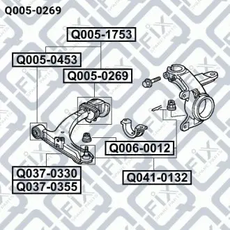 Сайлентблок задн. передн. рычага Q-fix Q0050269
