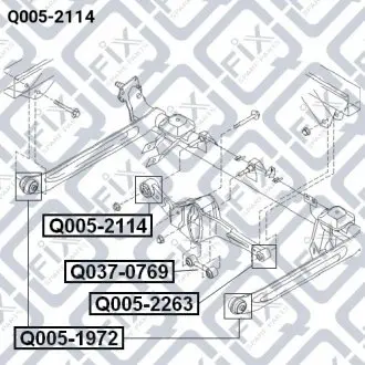 Сайлентблок важеля задньої балки Q-fix Q005-2114