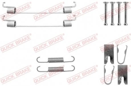 Комплект пружинок колодок стояночного гальма QUICK BRAKE 105-0042