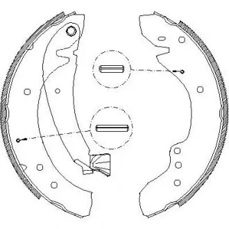 Колодка тормозов. барабан. CITROEN/FIAT/PEUGEOT JUMPER/DUCATO/BOXER задн. (выр-во) REMSA 4718.00