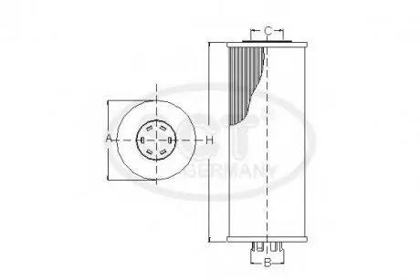 Масляный фильтр VW Golf V / Golf Plus 1.4 TSI (07-09) (SH 4025 P) SCT SCT Germany SH4025P