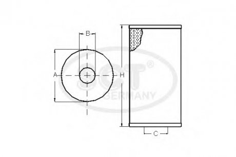 Фільтр оливи BMW 3 (E46) 318 d/td (01-05) (SH 425 L) SCT SCT Germany SH425L