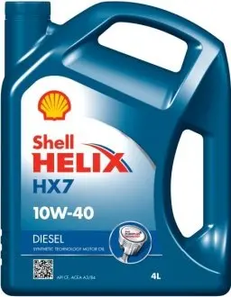 Масло моторное Helix Diesel HX7 SAE 10W-40 (Канистра 4л) SHELL 550046310