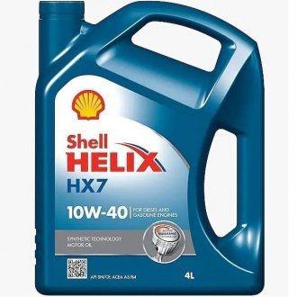 Олива моторн. Helix HX7 SAE 10W-40 (Каністра 4л) SHELL 550053737