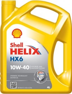 Моторное масло HELIX HX6 10W40 (Канистра 4л) SHELL 550053776