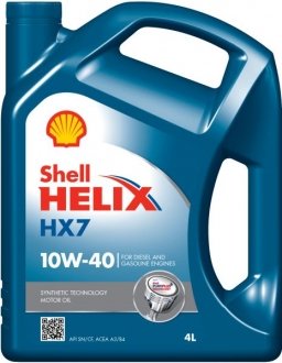 Олива для двигуна HELIX HX7 10W40 4L SHELL HELIXHX710W404L