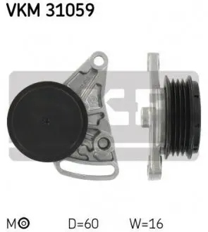 Натягувач ременя AUDI/SKODA/VW A4/A6/Superb/Passat &quot;1,6/2,0L &quot;94-08 SKF VKM31059 (фото 1)