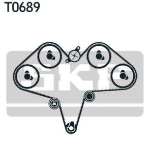 Комплект ГРМ (ремінь + ролик) SKF VKMA95000