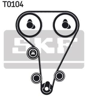 Комплект ГРМ, пас+ролик+помпа SKF VKMC04212
