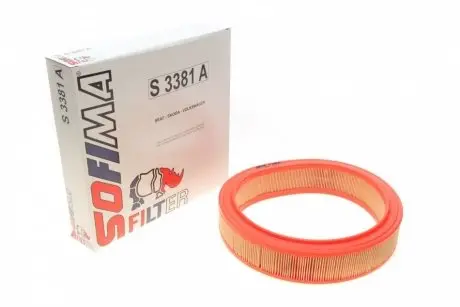 Фильтр воздушный Skoda Octavia 1.6 96-04/VW Polo/Golf 1.0-1.6 i 94-01 SOFIMA S 3381 A