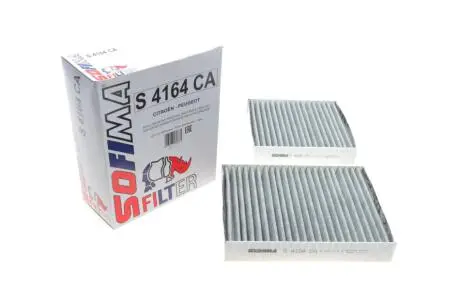 Фильтр салона Citroen C3/C4/Peugeot 207/208 09- (угольный) (к-кт 2шт.) SOFIMA S 4164 CA
