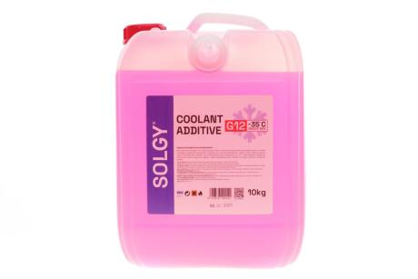 Антифриз (красный) G12 (10kg) (-35°C готов к применению) Solgy 503014