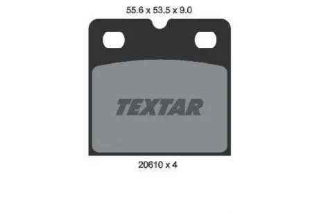 Колодки гальмівні (задні) Tesla Model S/X 13- (Brembo) TEXTAR 2061005