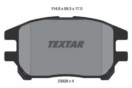Тормозные колодки, дисковые. TEXTAR 2392901