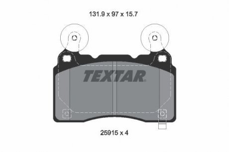 Комплект тормозных колодок TEXTAR 2591501