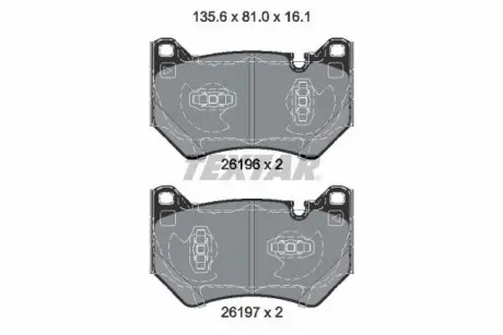 Колодки тормозные (передние) Audi Q5 19- (Brembo) TEXTAR 2619601