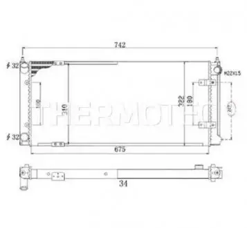 Радиатор THERMOTEC D7W028TT