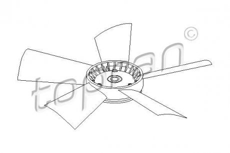 Крильчатка вентилятора радіатора TOPRAN / HANS PRIES 401191 (фото 1)