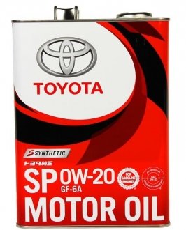 Моторное масло Motor Oil SP 0W-20, 4л. TOYOTA 0888013205