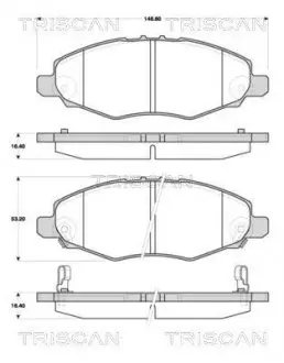 Тормозные колодки передние TRISCAN 811013067
