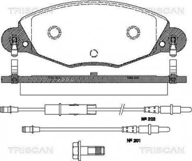 Тормозные колодки передние TRISCAN 811028018