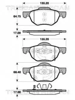 Тормозные колодки передние TRISCAN 811040010