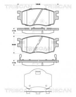 Тормозные колодки передние TRISCAN 811043031