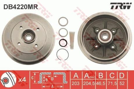 Гальмівний барабан TRW DB4220MR