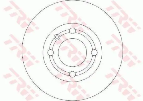 Диск тормозной (задний) Seat Arosa/Cordoba/Ibiza 96-04/VW Polo 94-12 TRW DF4062