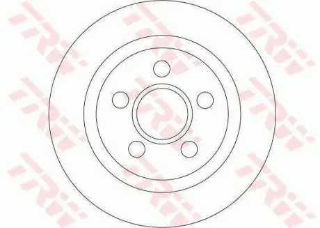 Диск гальмівний задній лев/прав FORD TOURNEO CONNECT, TRANSIT CONNECT 1.8/1.8D 06.02-12.13 TRW DF4407