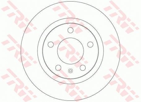 Диск гальмівний задн Лів/Правий FIAT GRANDE PUNTO; OPEL ADAM, CORSA D, CORSA E, CORSA E/HATCHBACK 1.0-1.7D 10.05- TRW DF6339