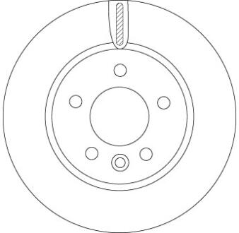 Тормозной диск передн Лев/Прав MAN TGE; VW CRAFTER, GRAND CALIFORNIA CAMPER, MULTIVAN T7 1.4H-Electric 09.16- TRW DF6589S