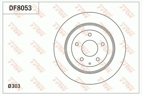 Диск гальмівний (задній) Mazda CX-5 11- TRW DF8053