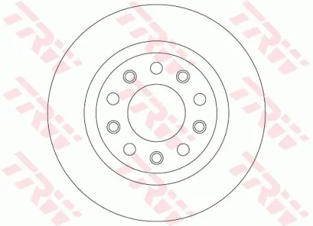 Диск гальмівний задн / Лев/Правий ALFA ROMEO 159 TRW DF8070