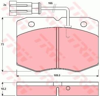 Комплект гальмівних колодок TRW GDB1356
