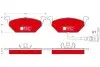 Колодки Тормозные (передние) Audi A3/Skoda Octavia 96-13/Fabia 99-/VW Caddy/Golf 96-15 (+датчик) TRW GDB1386DTE (фото 1)